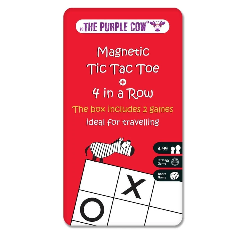 TO GO - Tic Tac Toe y 4 en Raya - Juego de mesa - The Purple Cow - 2 jugadores - 4+ años - 5-10 min