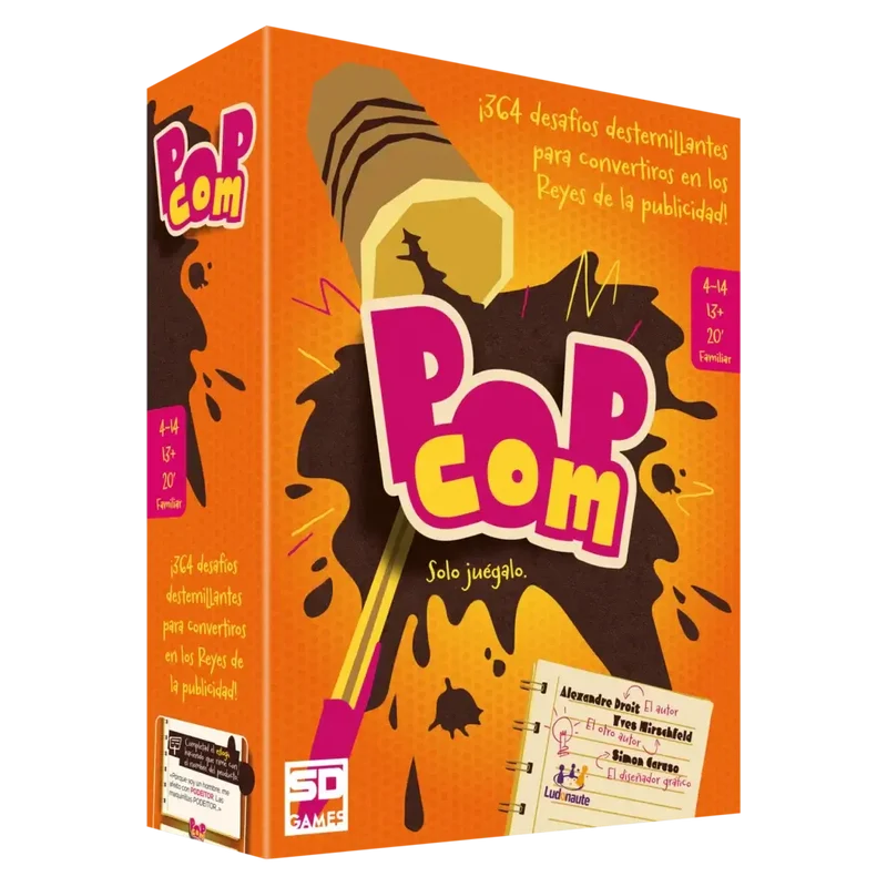 Pop Com - Juego de mesa - SD GAMES - 4-8 jugadores - 13+ años - 30 min