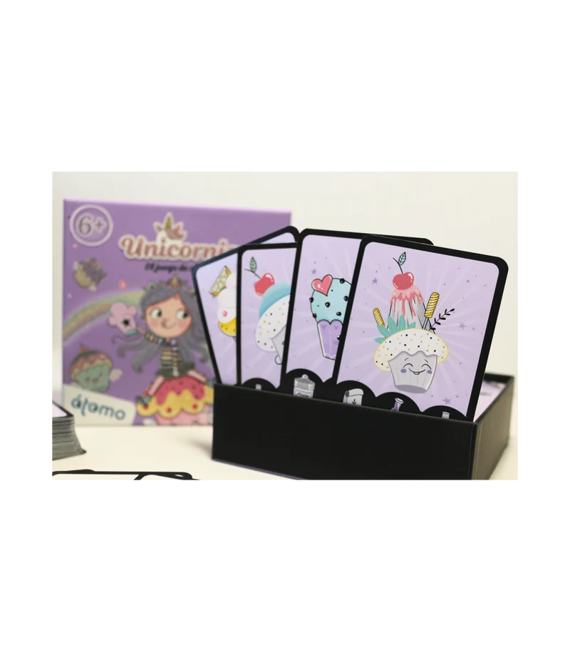 Unicornia Juego de Cartas - Juego de mesa - Atomo - 2-4 jugadores - 6+ años - 20 min