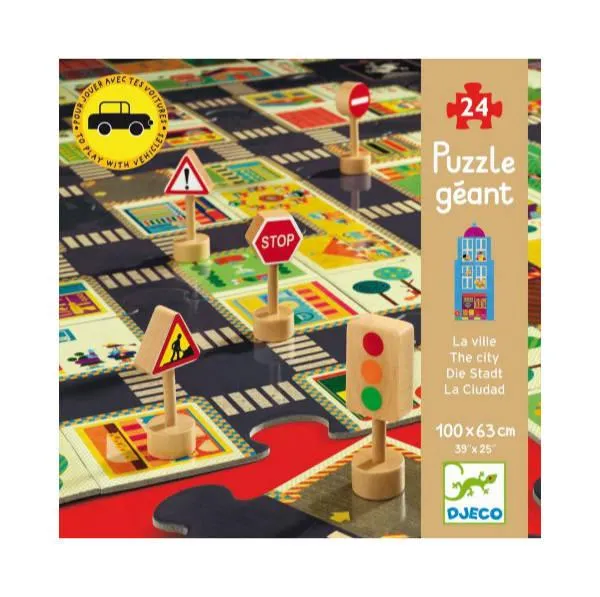 Puzzle Gigante La Ciudad -24 pzas.- Djeco