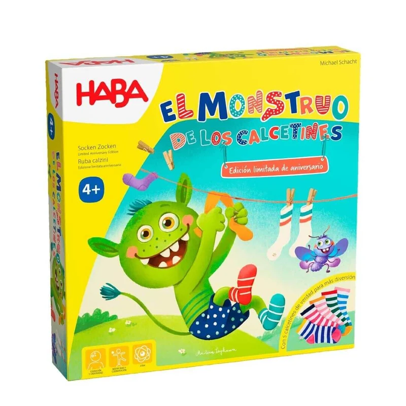 El Monstruo de los Calcetines - Juego de mesa - Haba - 2-5 jugadores - 4+ años - 10 min
