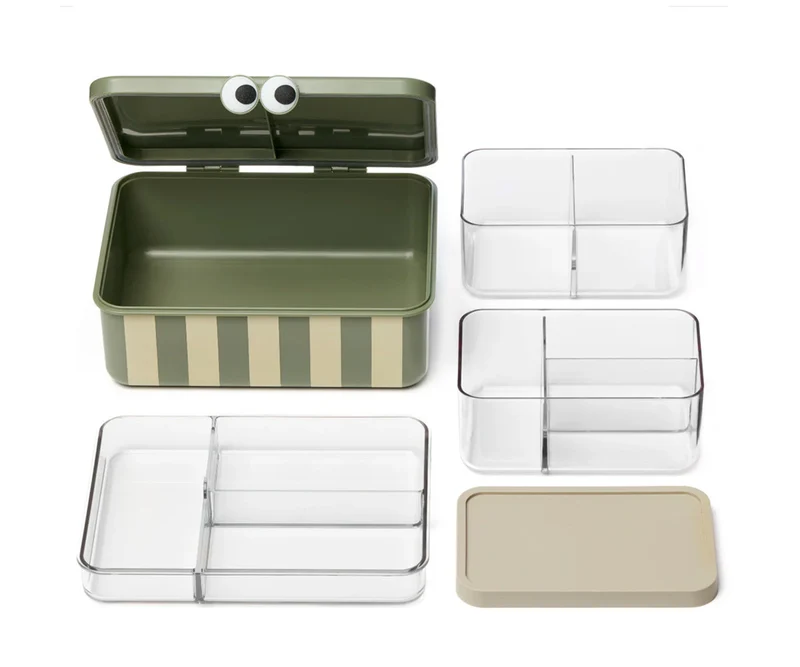 Caja de Almuerzo con 3 Bandejas Green · Noui Noui