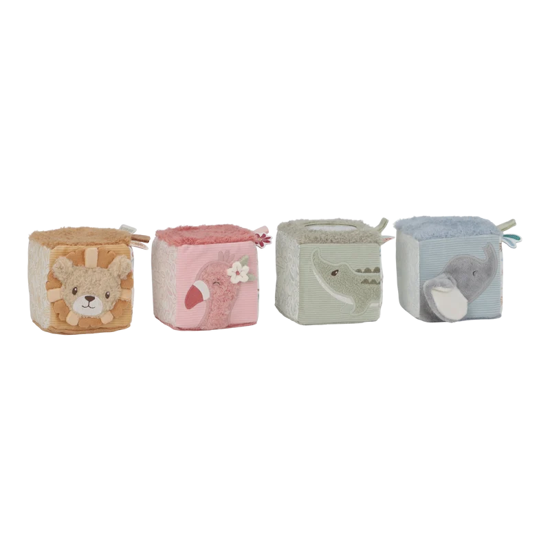Cubos Blanditos Apilables Safari Friends · Little Dutch