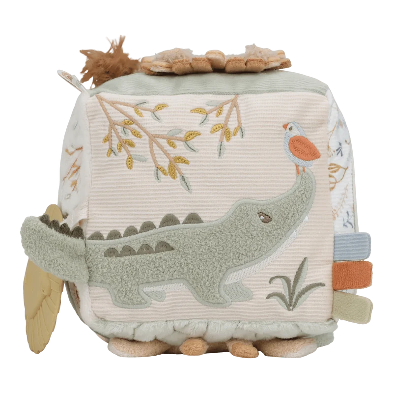 Cubo Blandito de Actividades Safari Friends · Little Dutch