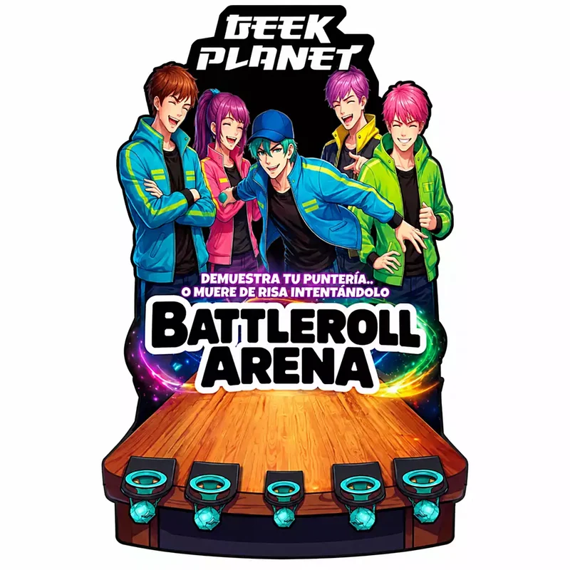 Geek Planet Battleroll Arena – Juego de Puntería con Aros y Pelotas