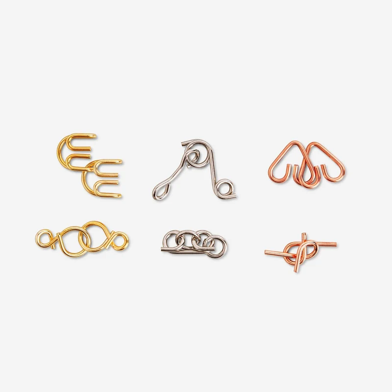 Metal IQ puzzles - 6 pcs