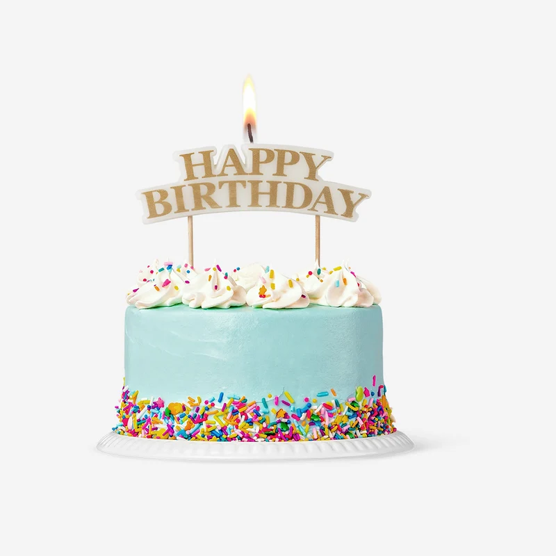 Happy birthday cake candle