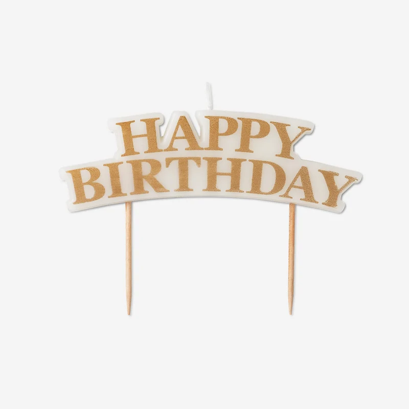 Happy birthday cake candle