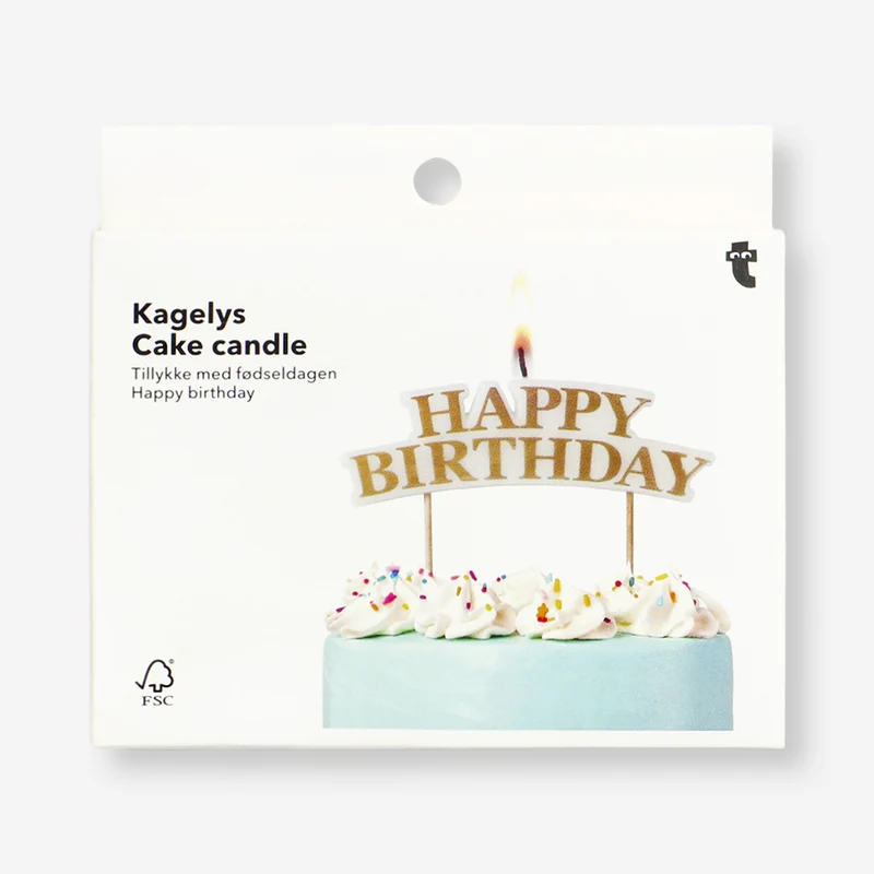 Happy birthday cake candle