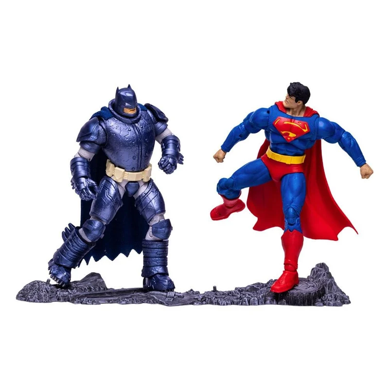 Pack 2 Figuras Articuladas Superman VS Armored Batman - DC Multiverse