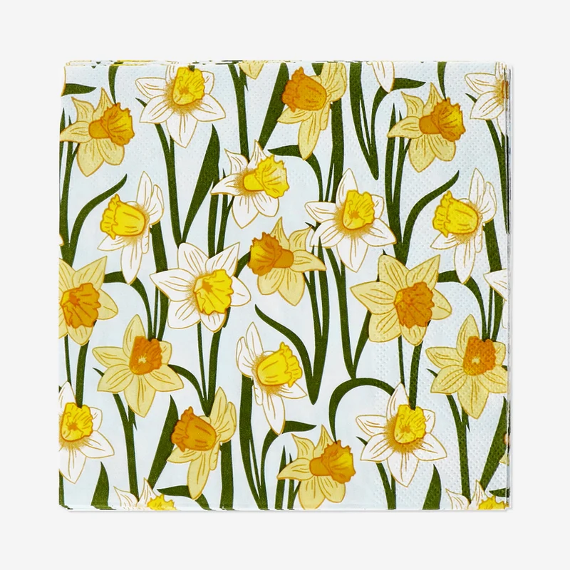 Daffodil flower napkins - 16 pcs