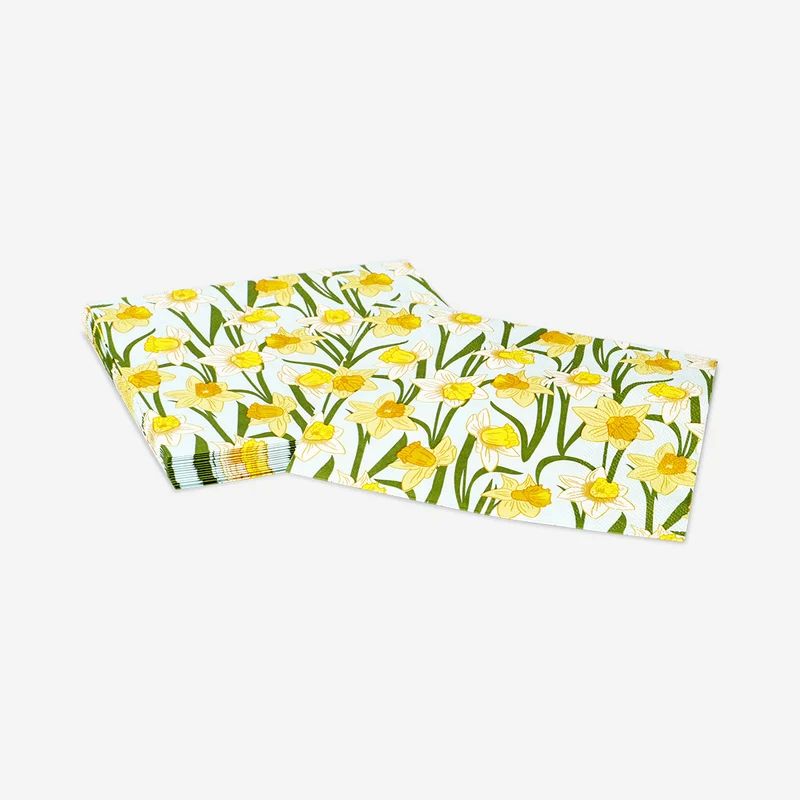 Daffodil flower napkins - 16 pcs