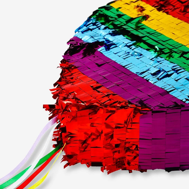 Rainbow heart pinata - 35 cm