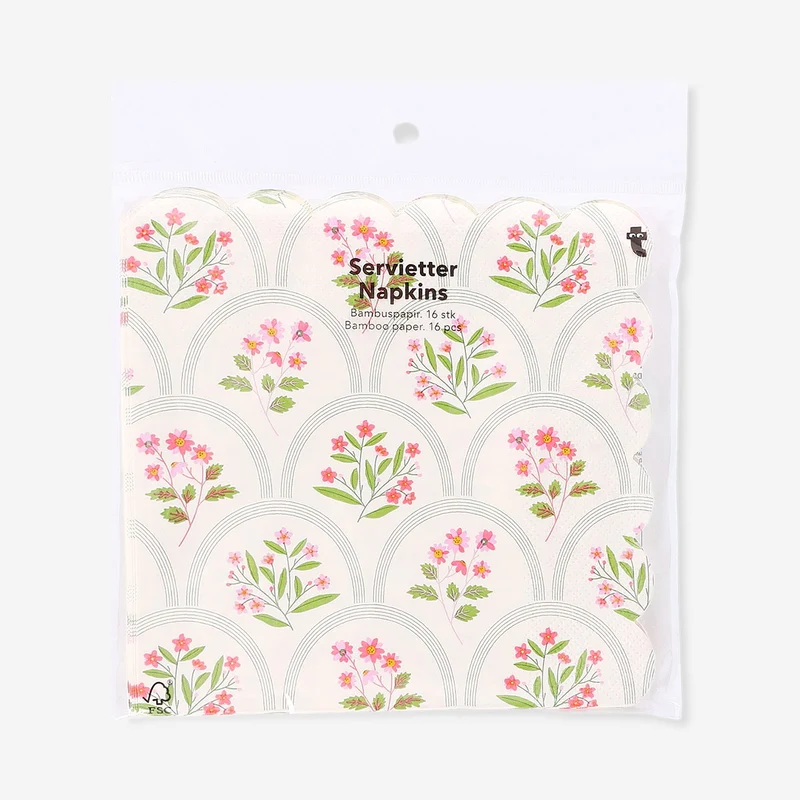 Floral napkins - 16 pcs
