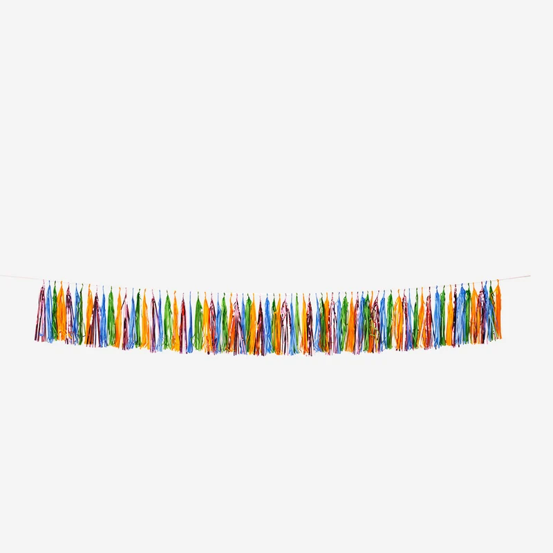 Party garland with paper tassels - 300 cm