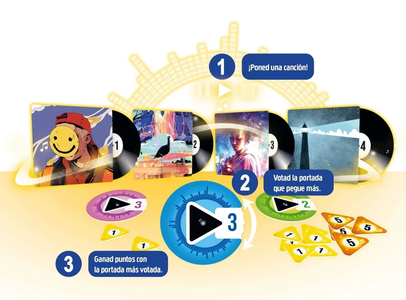 Disc Cover - Juego de mesa - Mercurio - 3-8 jugadores - 7+ años - 20 min
