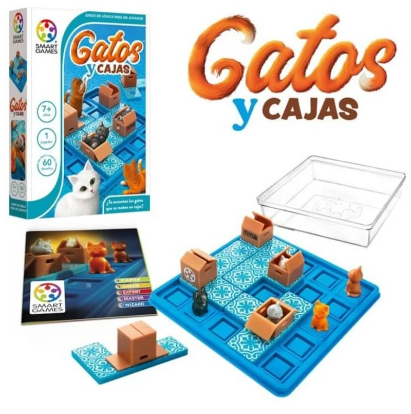 Gatos y Cajas - Juego de mesa - SmartGames - 1 jugador - 7+ años - 10 min