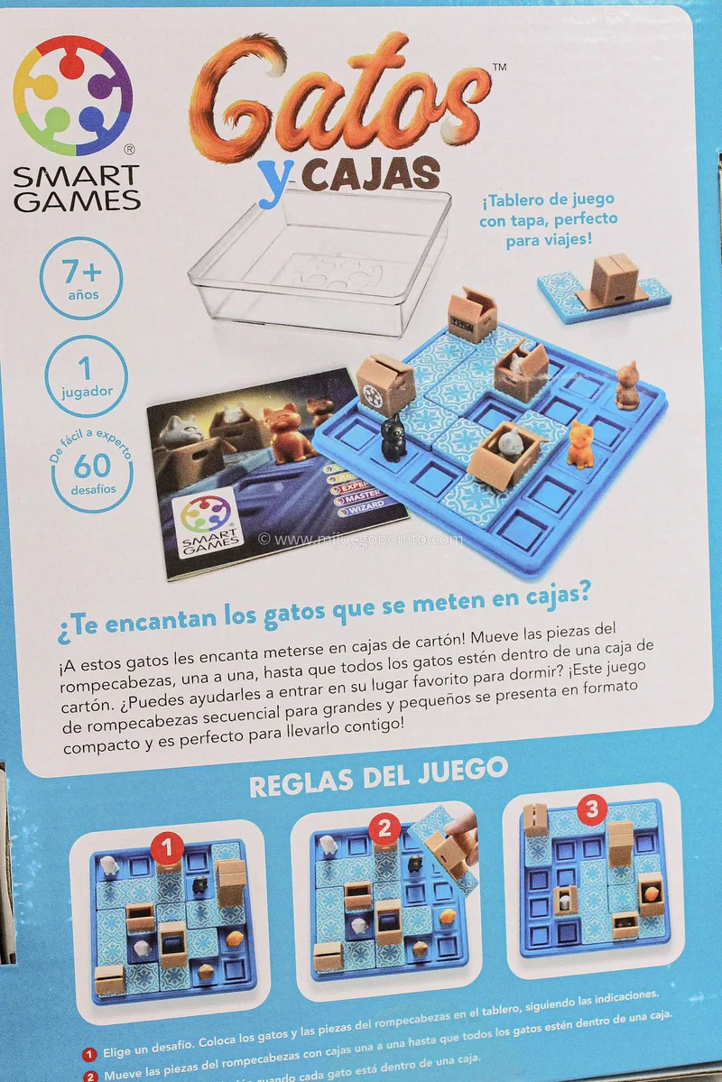 Gatos y Cajas - Juego de mesa - SmartGames - 1 jugador - 7+ años - 10 min