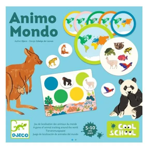 Cool School Animo Mondo - Juego de mesa - Djeco - 2-6 jugadores - 5+ años - 15 min