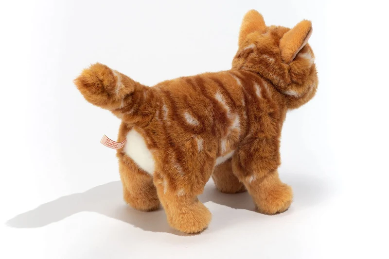 Cat standing red Striped 20 cm · Hermann Teddy