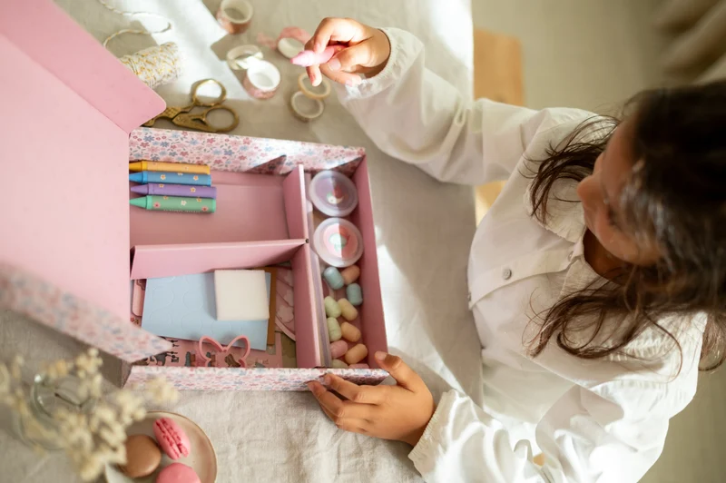 Caja creatividad XL Rosa · Little Dutch