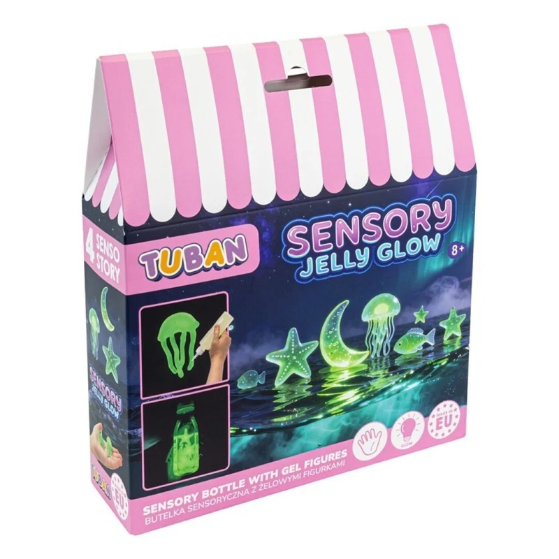 Botella sensorial Jelly Glow · Tuban