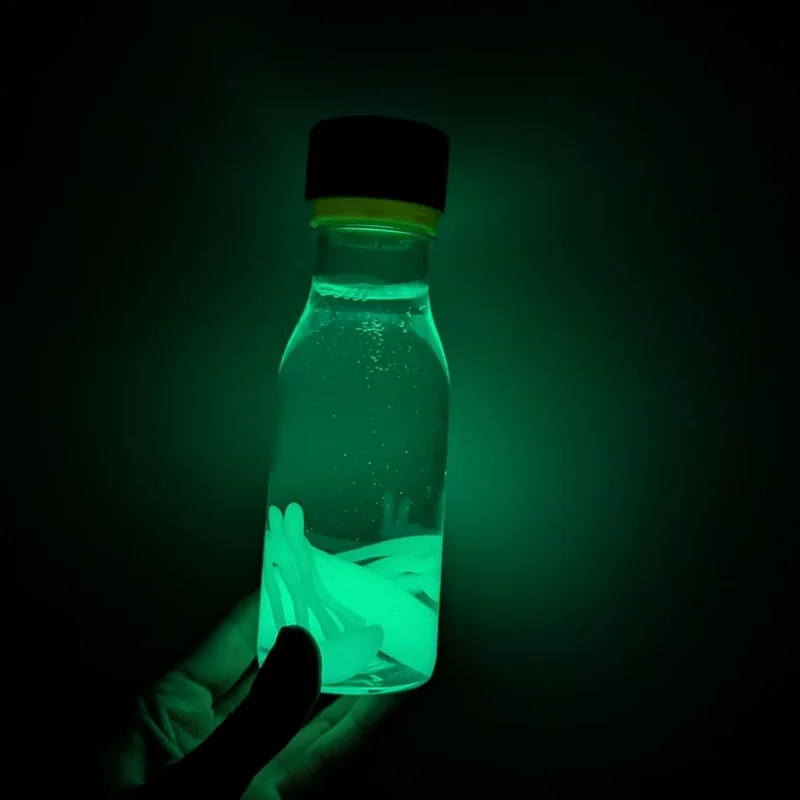 Botella sensorial Jelly Glow · Tuban