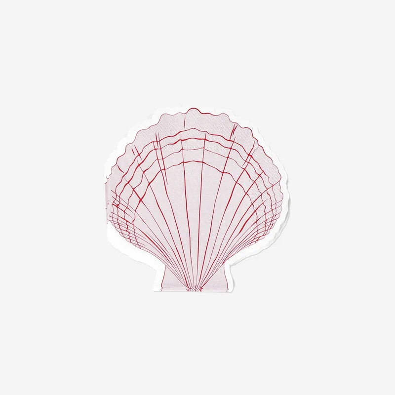 Pink clam napkins - 16 pcs