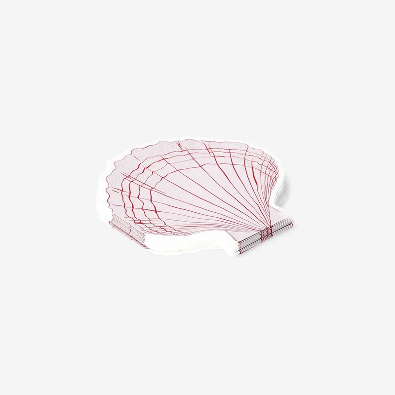 Pink clam napkins - 16 pcs