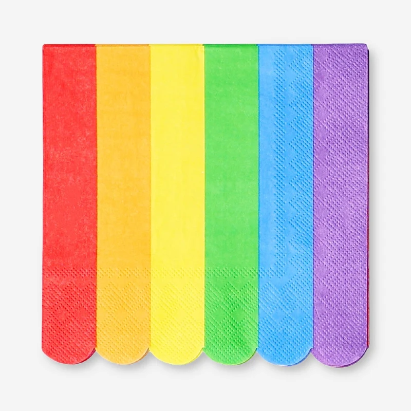 Rainbow napkins - 16 pcs