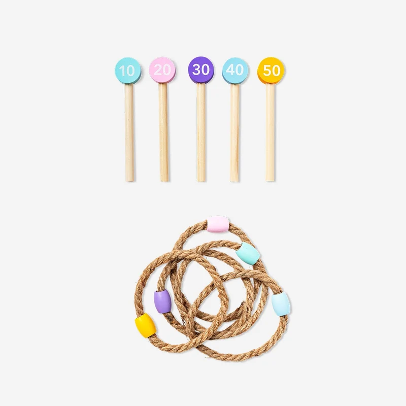 Ring toss game with fruit design - 15 pcs