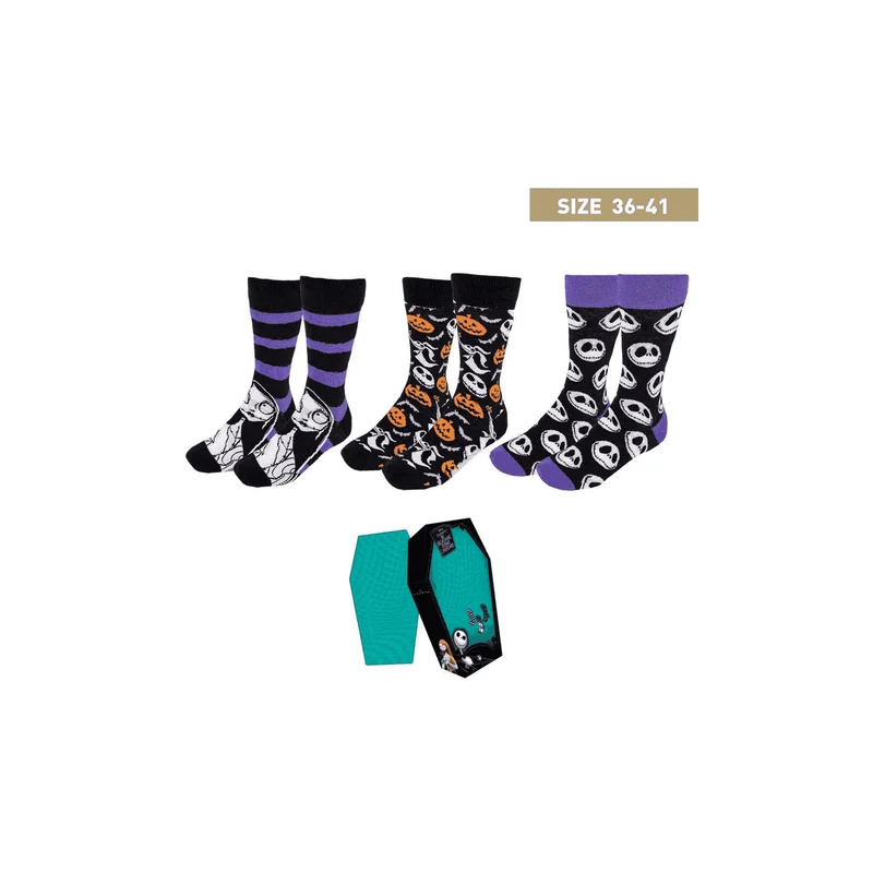 Set 3 Calcetines Pesadilla Antes De Navidad T. 35/41