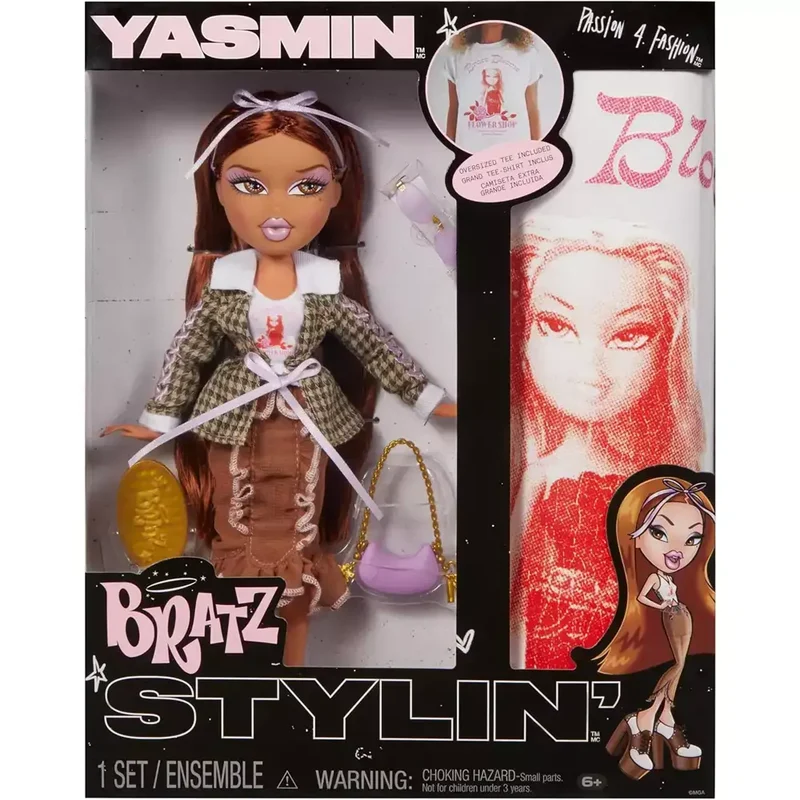 Bratz Stylin´ Yasmin Fashion Doll con camiseta personalizable