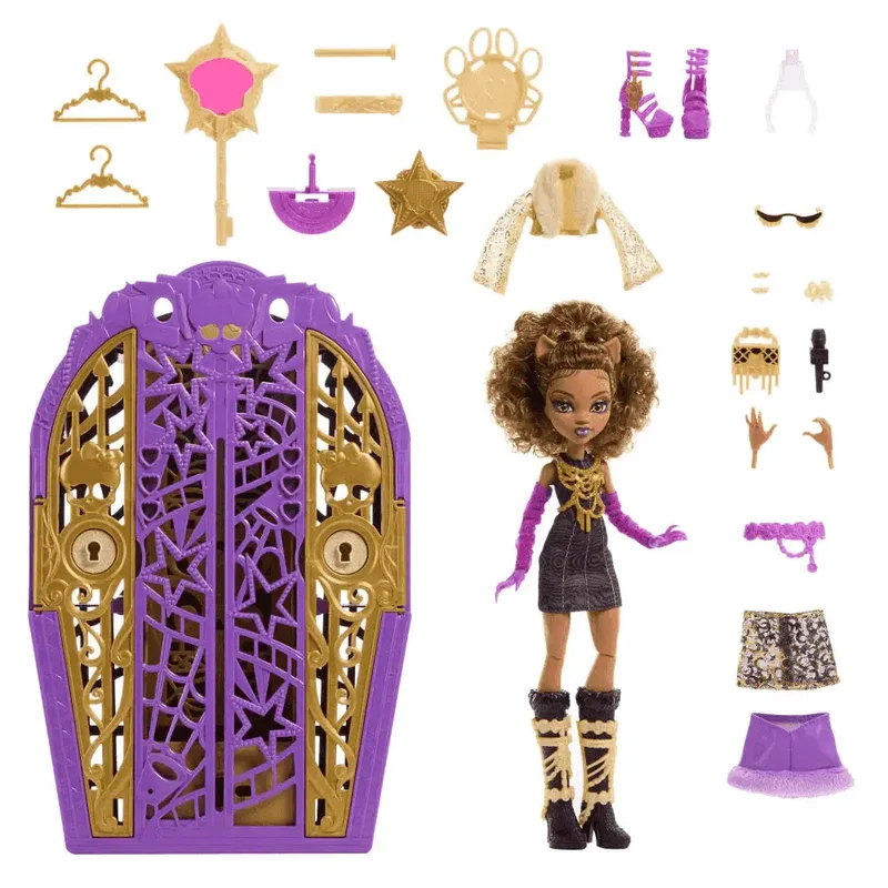 Monster High Skulltimate Secrets Hauntlywood – Clawdeen Wolf con armario y 19+ sorpresas