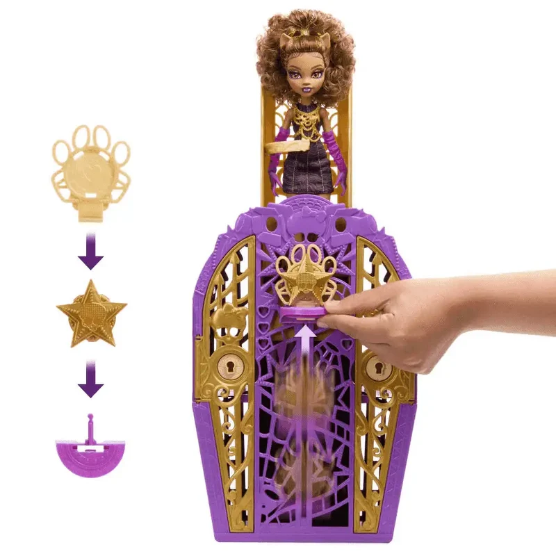Monster High Skulltimate Secrets Hauntlywood – Clawdeen Wolf con armario y 19+ sorpresas