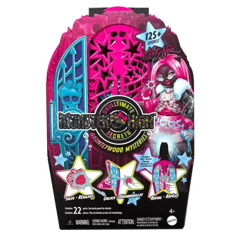 Monster High Skulltimate Secrets Hauntlywood – Catty Noir con armario y 19+ sorpresas