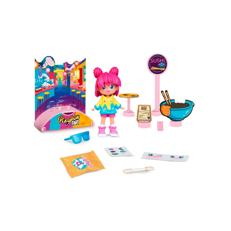Pinypon TOP Foodie Girl Studio - Set de Figuras y Accesorios