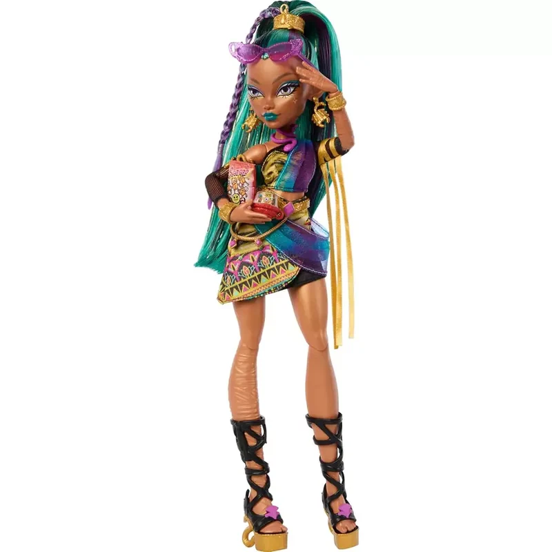 Monster High Nefera De Nile – Muñeca con mascota Lavish y 7 accesorios