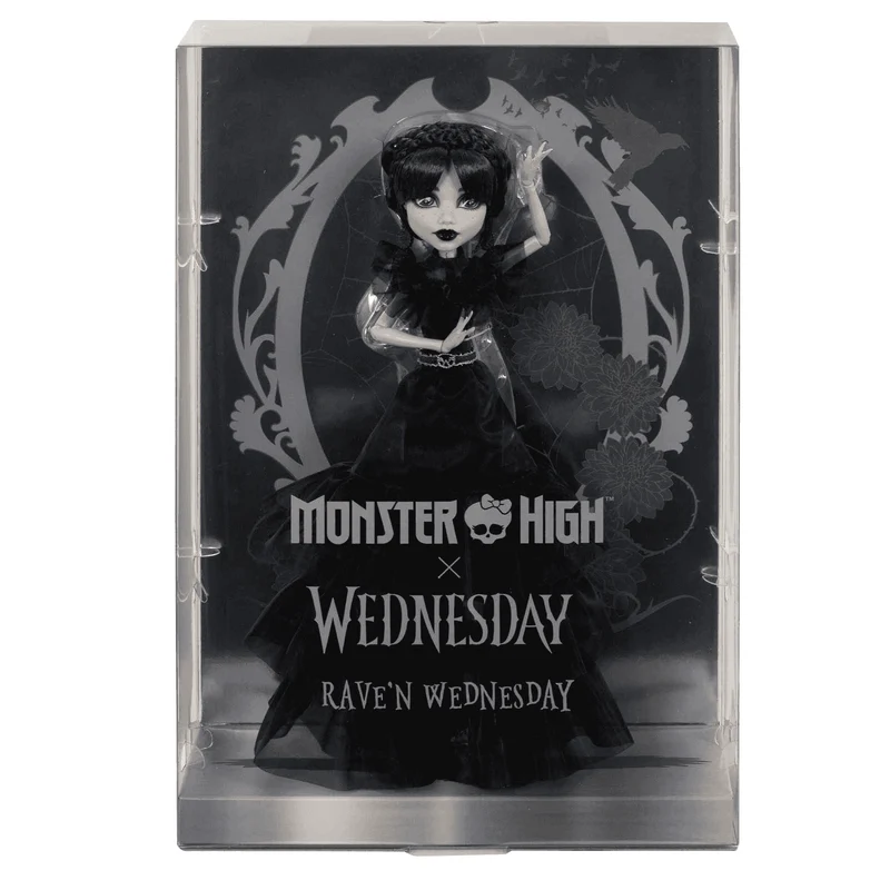 Monster High Muñeca Coleccionable Miércoles Addams Rave´N de Monster High