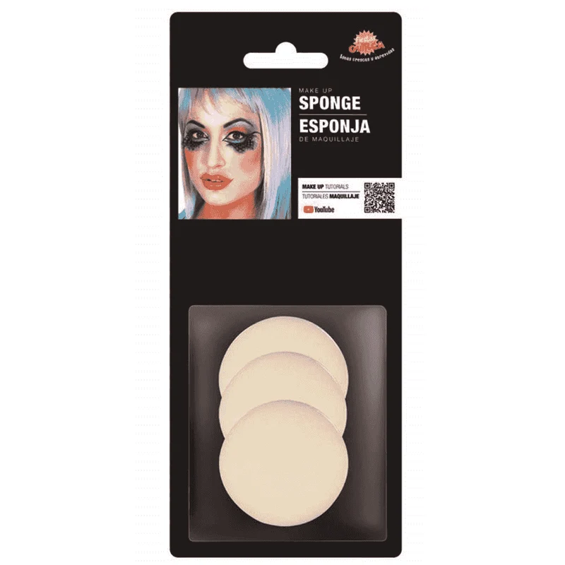 Blíster 3 esponjas de maquillaje – Complemento para caracterización Halloween