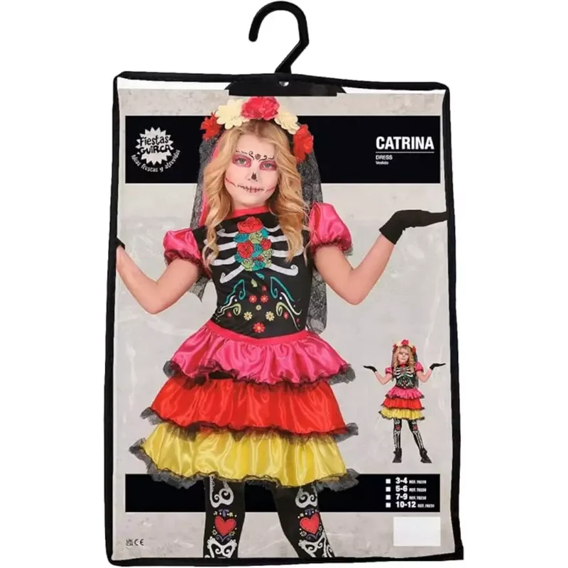 Disfraz Catrina Infantil T. 10-12