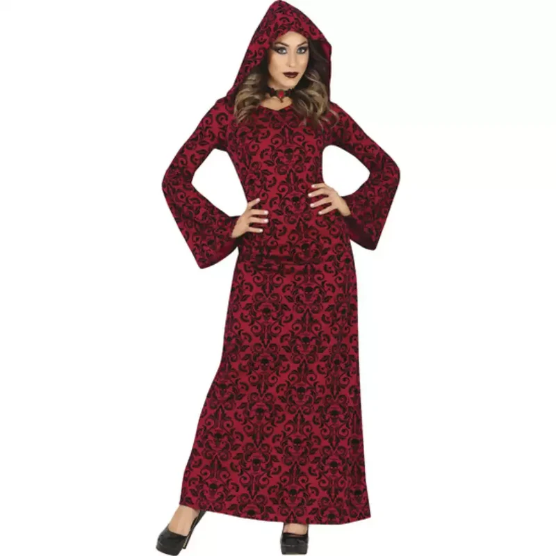 Disfraz Red Hooded Witch AD T. Única