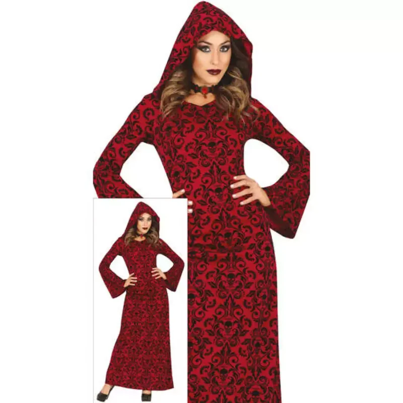 Disfraz Red Hooded Witch AD T. Única