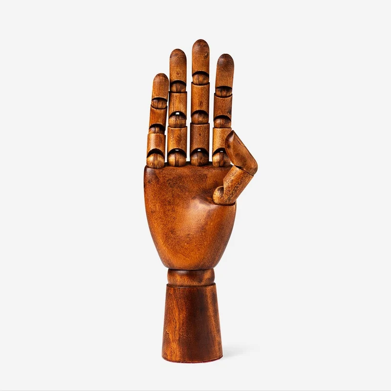 Wooden manikin hand