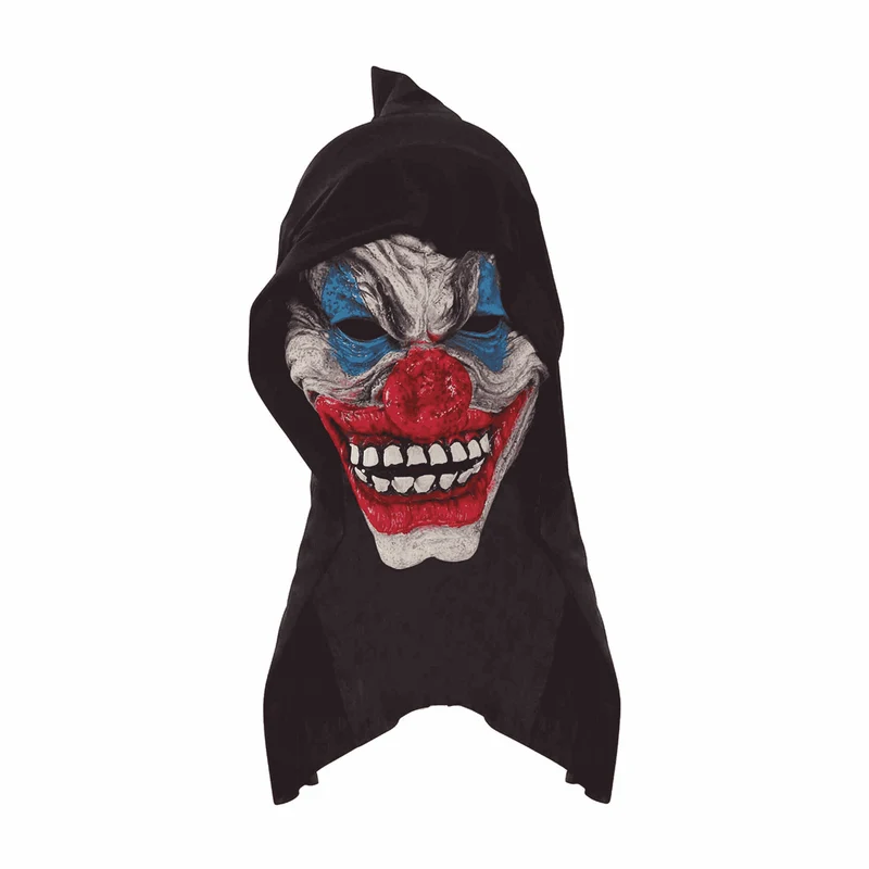 Máscara Payaso Con Capucha Negra de Látex