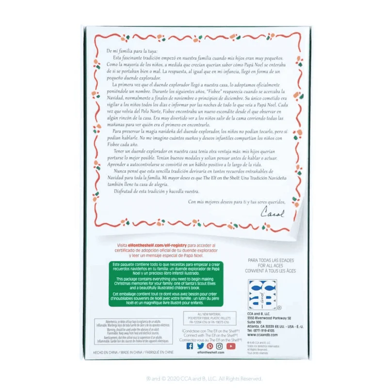 The Elf on The Shelf Cuento y Muñeco Elfo Niña