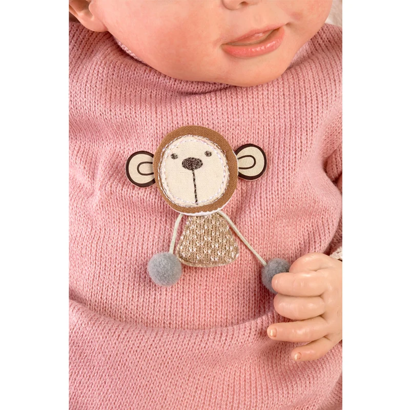 Muñeca Reborn Sofia con Pelele Rosa 46 cm