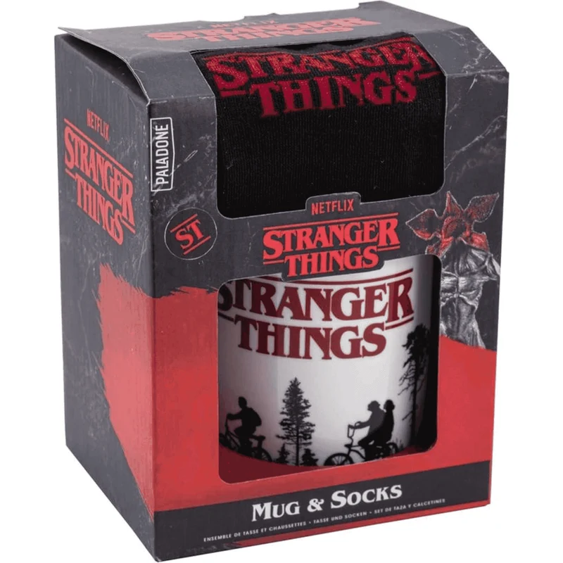 Set de Taza y Calcetines con Logo Stranger Things