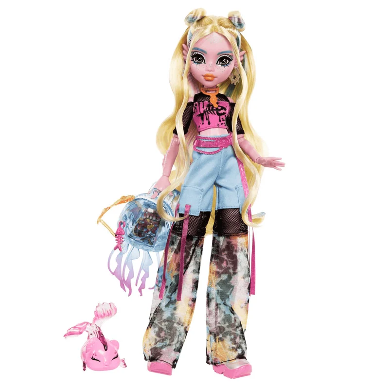Monster High Muñeca Lagoona Blue de Monster High con Mascota Neptuna y Accesorios