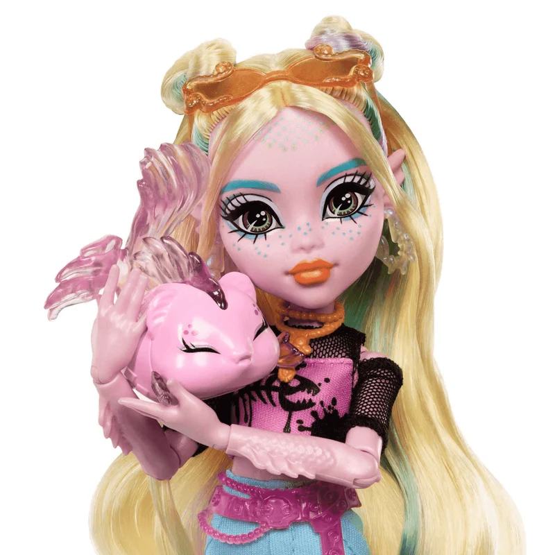 Monster High Muñeca Lagoona Blue de Monster High con Mascota Neptuna y Accesorios